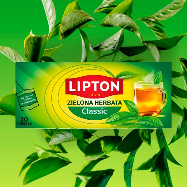 Lipton Classic Zielona herbata 26 g (20 torebek)