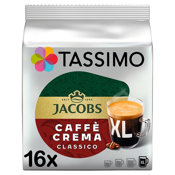 Tassimo Jacobs Caffè Crema Classico XL Kawa mielona 132,8 g (16 kapsułek)