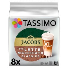 Tassimo Jacobs Latte Macchiato Classico Kawa mielona 8 kapsułek i mleko 8 kapsułek 264 g