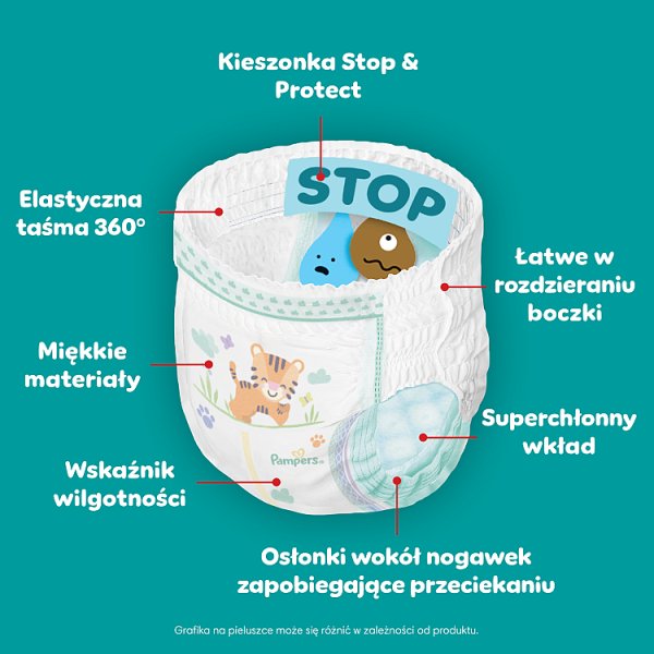 Pampers Active Baby Pieluchomajtki Rozmiar 5, 22 szt., 11kg-17kg