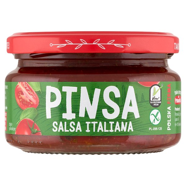 Primavika Pinsa Salsa Italiana Sos pomidorowy z dodatkiem ziół i czosnku 180 g