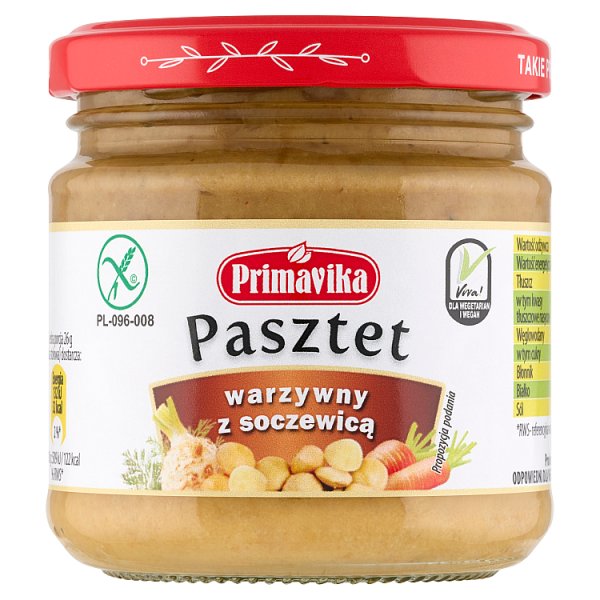 Primavika Pasztet warzywny z soczewicą 160 g