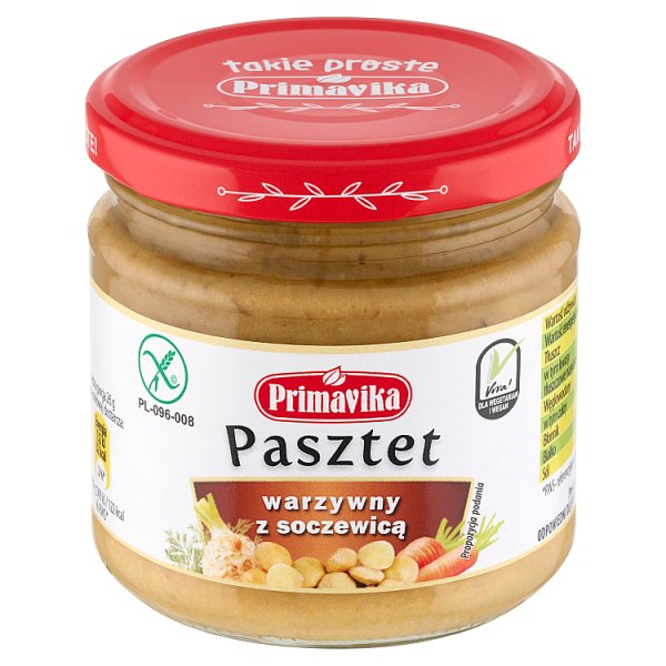 Primavika Pasztet warzywny z soczewicą 160 g