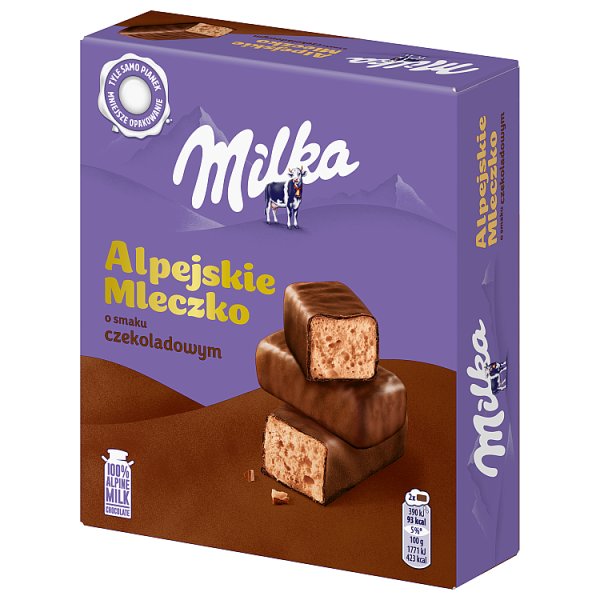 Milka Alpejskie Mleczko pianki o smaku czekoladowym - 330 g