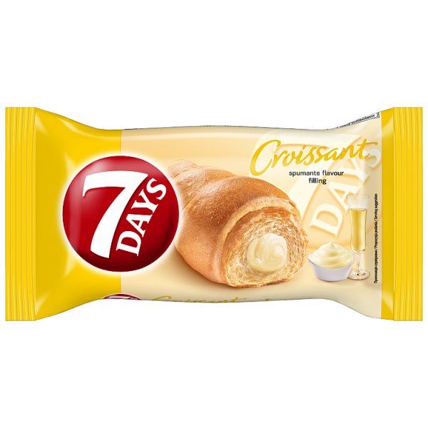 7Days Croissant rogalik z ciasta francuskiego z nadzieniem o smaku spumante - 60 g