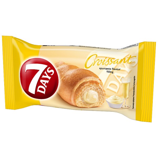 7Days Croissant rogalik z ciasta francuskiego z nadzieniem o smaku spumante - 60 g