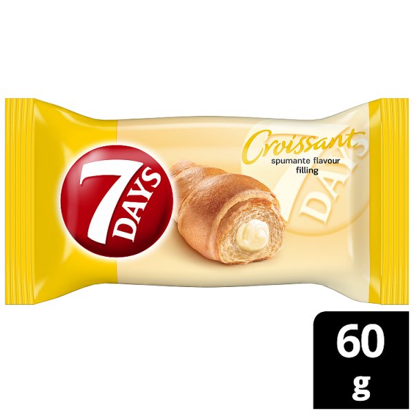 7Days Croissant rogalik z ciasta francuskiego z nadzieniem o smaku spumante - 60 g