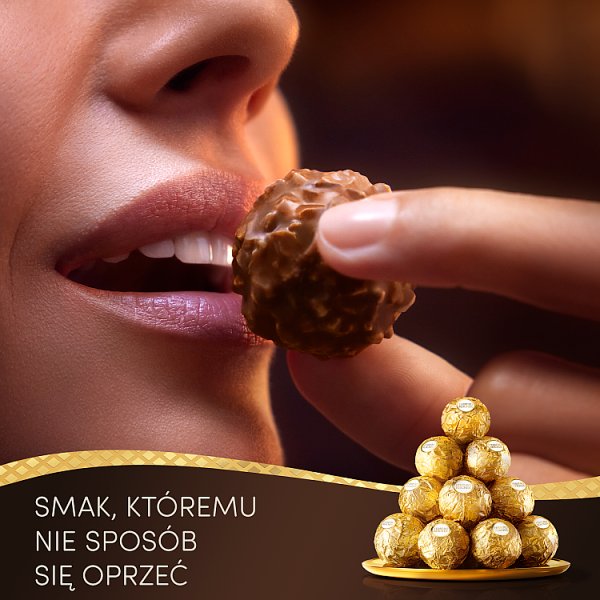 Ferrero Rocher Chrupiący wafelek z kremowym nadzieniem i orzechem laskowym w czekoladzie 200 g