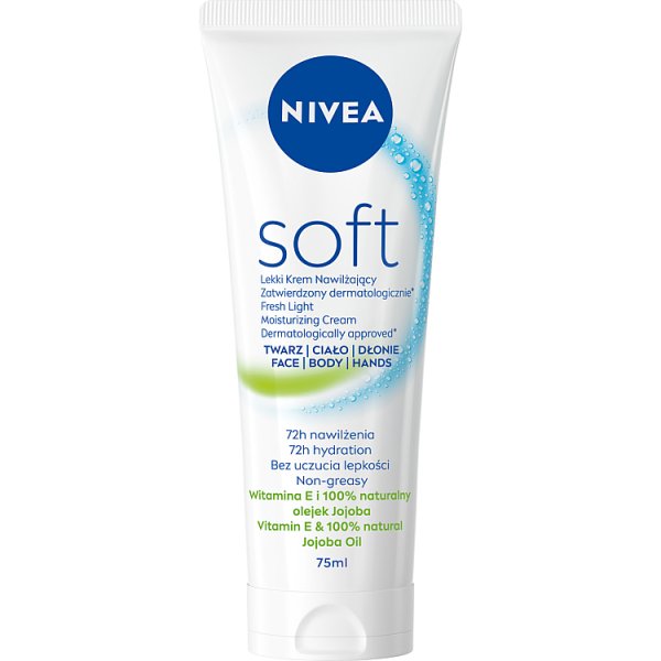Nivea Soft Lekki Krem Nawilżający, 75 ml