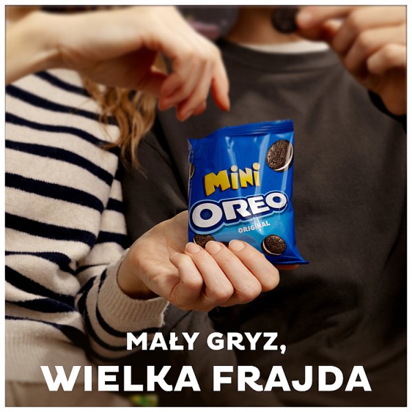 Oreo Mini Ciastka kakaowe z nadzieniem o smaku waniliowym 114 g