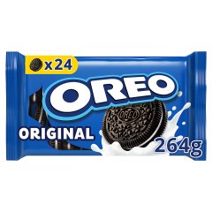 OREO Original ciasteczka z nadzieniem o smaku waniliowym z dodatkiem kakao 24 sztuki 264 g