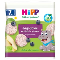 HiPP BIO Jagodowe wafelki ryżowe bezglutenowe po 7. miesiącu 30 g