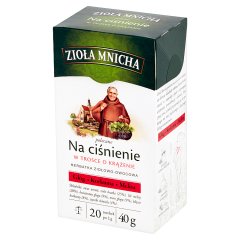 Zioła Mnicha Na ciśnienie Herbatka ziołowo-owocowa 40 g (20 x 2 g)