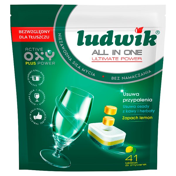 Ludwik All in one Ultimate Power Tabletki do zmywarek zapach lemon 738 g (41 sztuk)