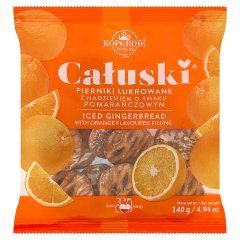 Kopernik Całuski Pierniki lukrowane z nadzieniem o smaku pomarańczowym 140 g