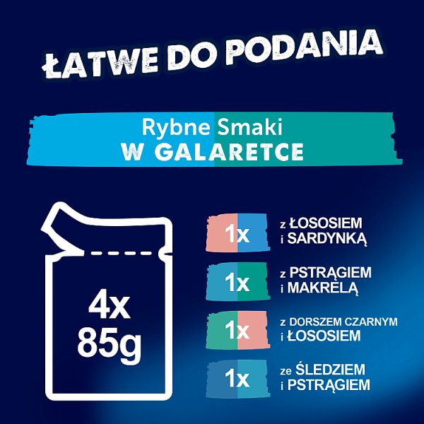 Felix Duo Karma dla kotów rybne smaki w galaretce 340 g (4 x 85 g)