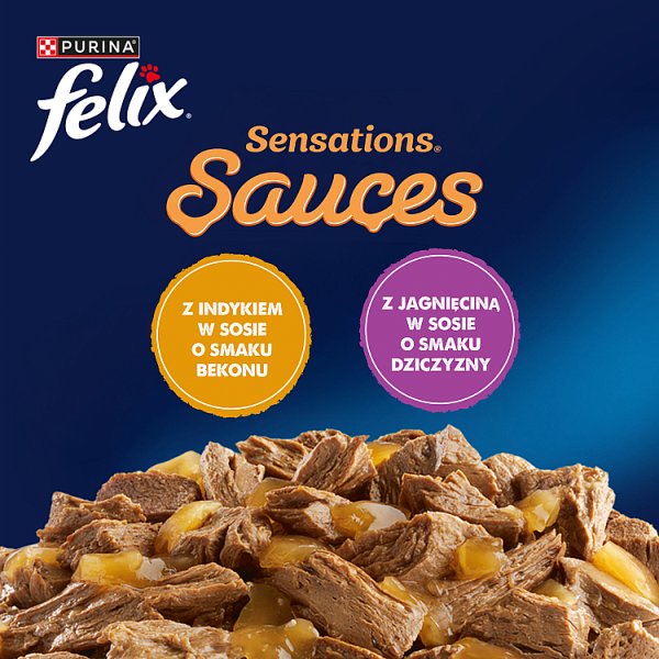 Felix Sensations Sauces Karma dla dorosłych kotów wiejskie smaki w sosie 340 g (4 x 85 g)