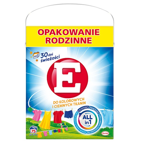 E Proszek do prania kolorowych i ciemnych tkanin 3,75 kg (75 prań)