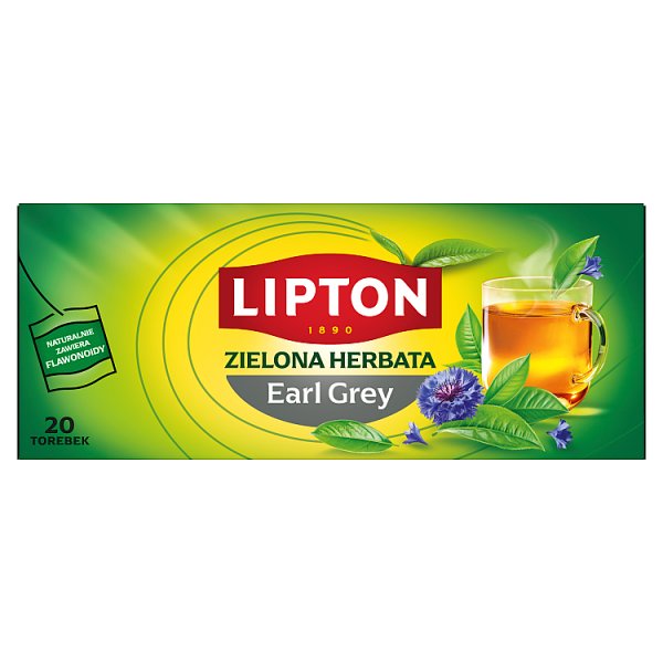Lipton Earl Grey Zielona herbata 32 g (20 torebek)