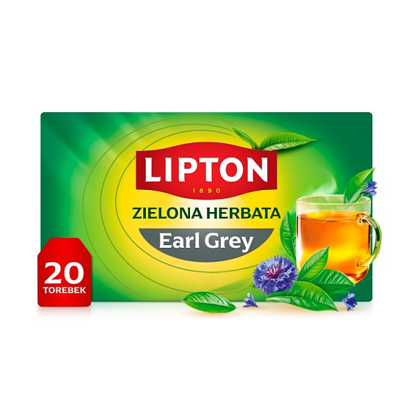 Lipton Earl Grey Zielona herbata 32 g (20 torebek)