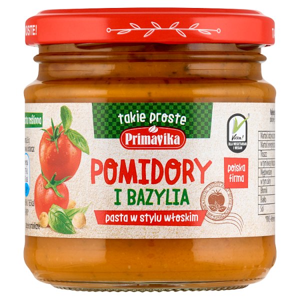 Primavika Pasta w stylu włoskim pomidory i bazylia 160 g