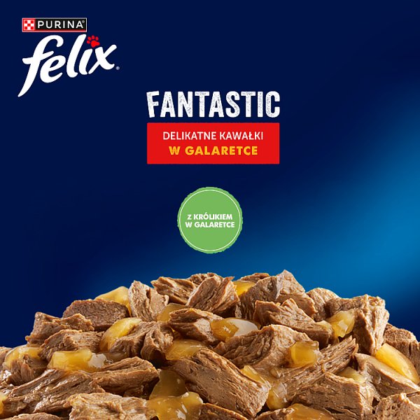 Felix Fantastic Karma dla dorosłych kotów z królikiem w galaretce 85 g