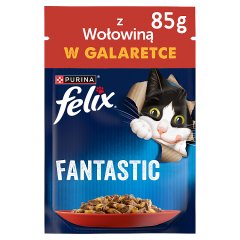 Felix Fantastic Karma dla dorosłych kotów z wołowiną 85 g