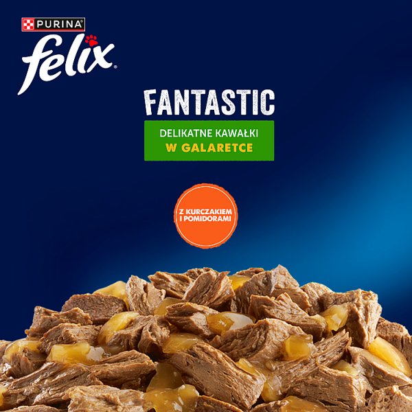 Felix Fantastic Karma dla kotów z kurczakiem i pomidorami w galaretce 85 g