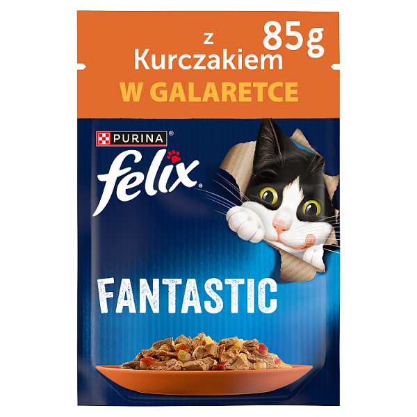 Felix Fantastic Karma dla kotów z kurczakiem i pomidorami w galaretce 85 g