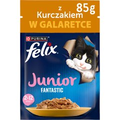 Felix Fantastic Junior Karma dla kociąt kurczak w galaretce 85 g