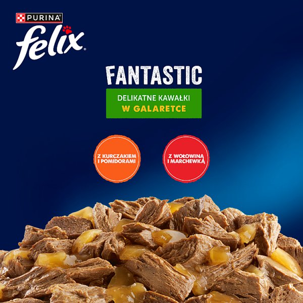 Felix Fantastic Karma dla kotów wiejskie smaki z warzywami w galaretce 340 g (4 x 85 g)
