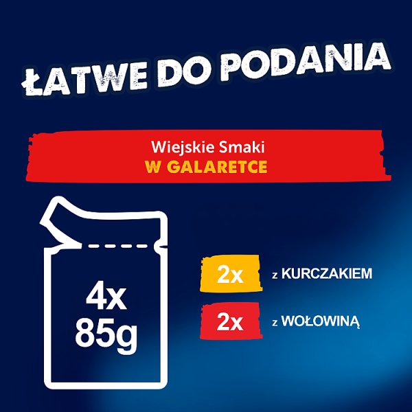 Felix Fantastic Karma dla kotów wiejskie smaki w galaretce 340 g (4 x 85 g)
