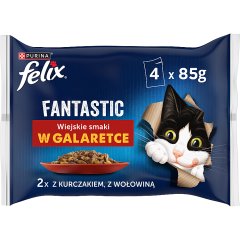 Felix Fantastic Karma dla kotów wiejskie smaki w galaretce 340 g (4 x 85 g)