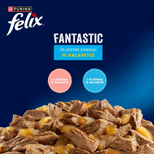 Felix Fantastic Karma dla dorosłych kotów rybne smaki w galaretce 340 g (4 x 85 g)