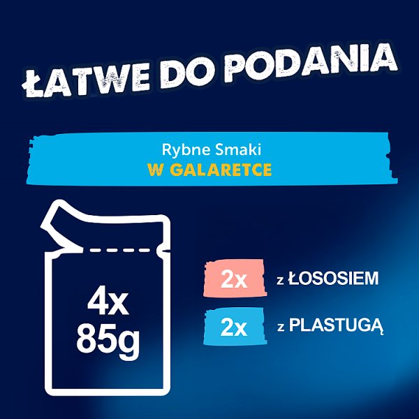 Felix Fantastic Karma dla dorosłych kotów rybne smaki w galaretce 340 g (4 x 85 g)