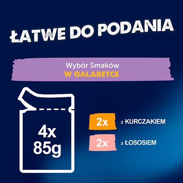 Felix Fantastic Junior Karma dla kociąt wybór smaków w galaretce 340 g (4 x 85 g)