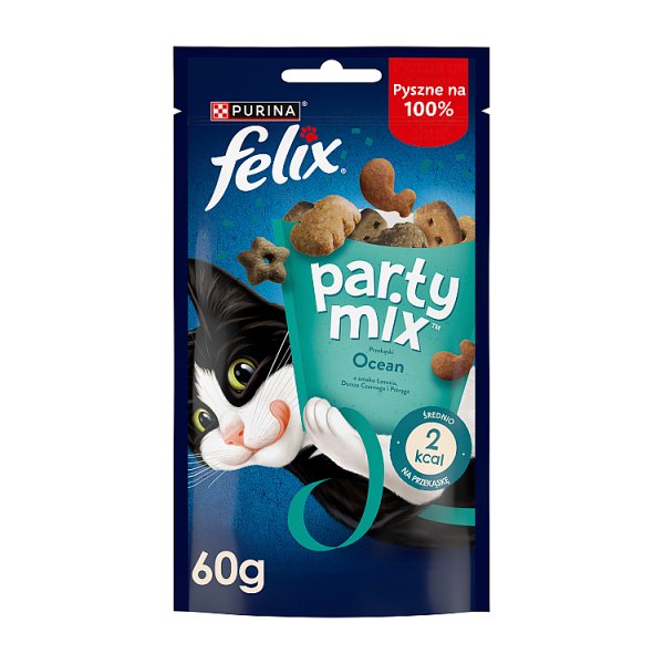 Felix Party Mix Ocean Przekąski o smaku łososia dorsza czarnego i pstrąga 60 g