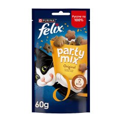 Felix Party Mix Original Przekąski o smaku kurczaka wątróbki i indyka 60 g