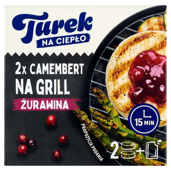 Turek Na ciepło Camembert na grill żurawina 230 g (2 x 100 g + 30 g)