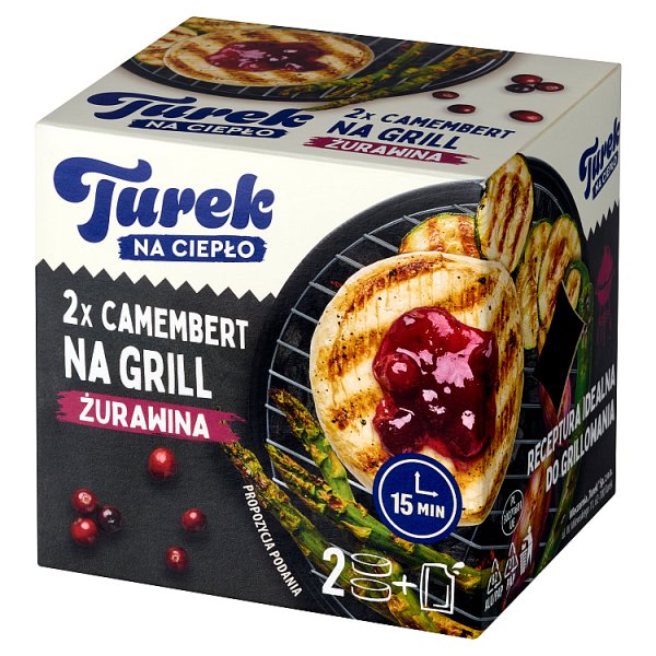 Turek Na ciepło Camembert na grill żurawina 230 g (2 x 100 g + 30 g)