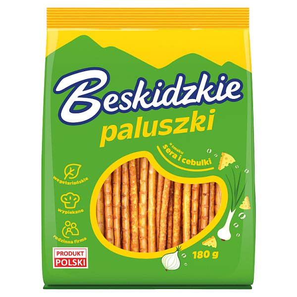 Beskidzkie Paluszki o smaku sera i cebulki 180 g