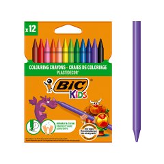 BIC Kids Plastidecor Kredki świecowe Pudełko 12szt