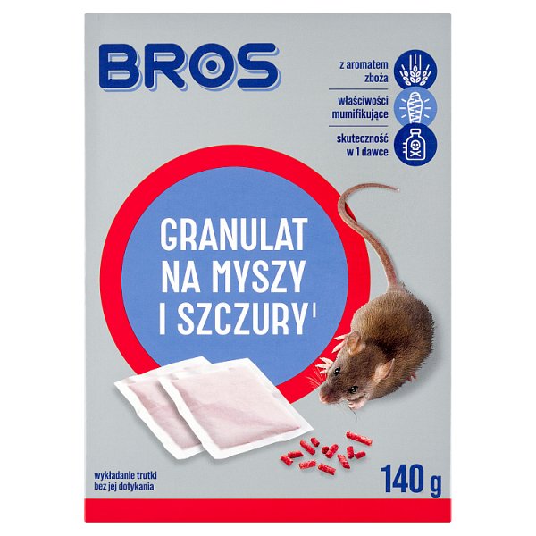 Bros Granulat na myszy i szczury 140 g