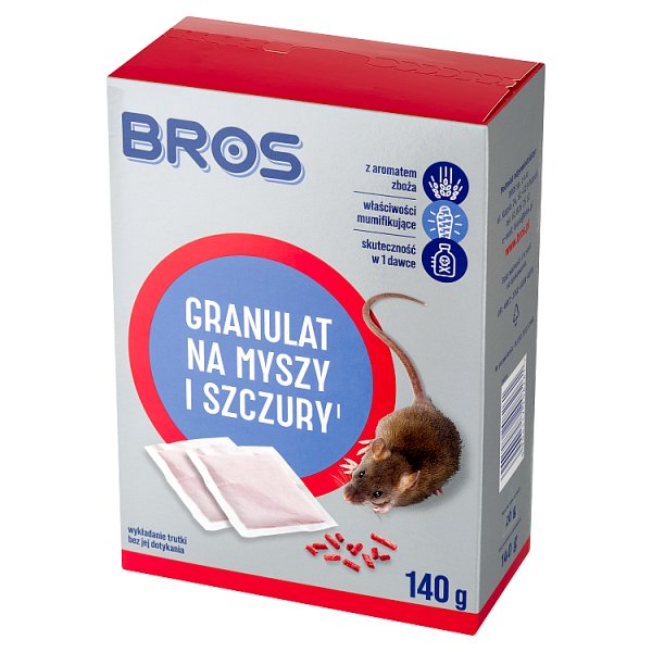 Bros Granulat na myszy i szczury 140 g