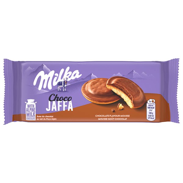 Milka Choco Mousse, biszkopty z pianką o smaku czekoladowym oblane mleczną czekoladą - 128 g