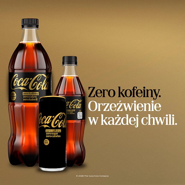 Napój gaz Coca-Cola zero cukru zero kofeiny + 0,50 zł kaucji 