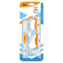 BIC Mix Tracing Ruler linijka Blister 3szt