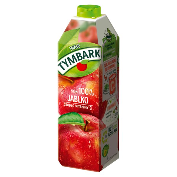 Tymbark Sok 100 % jabłko 1 l