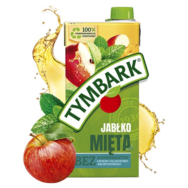 Tymbark Napój owocowy jabłko mięta 1 l
