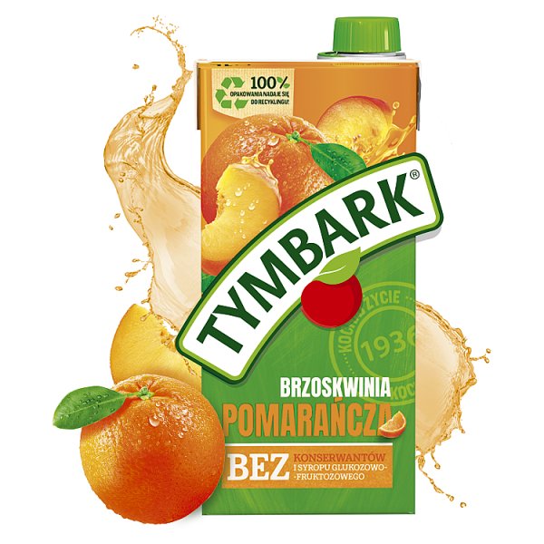 Tymbark Napój owocowy brzoskwinia pomarańcza  1 l